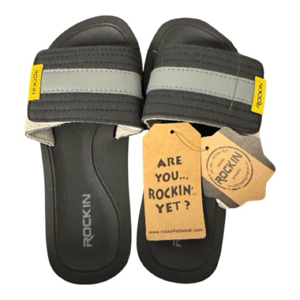 Rockin' Kids Sandals - Black and Gray Unisex